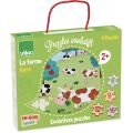 Vilac Wooden Puzzle Farm 4 in 1